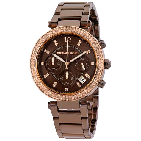 michael kors mk6378 ladies watch|Michael Kors Women's Chronograph Parker Sable Ion .